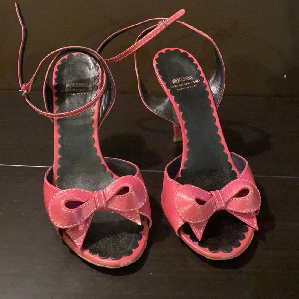 Moschino pink bow sandal heels 032